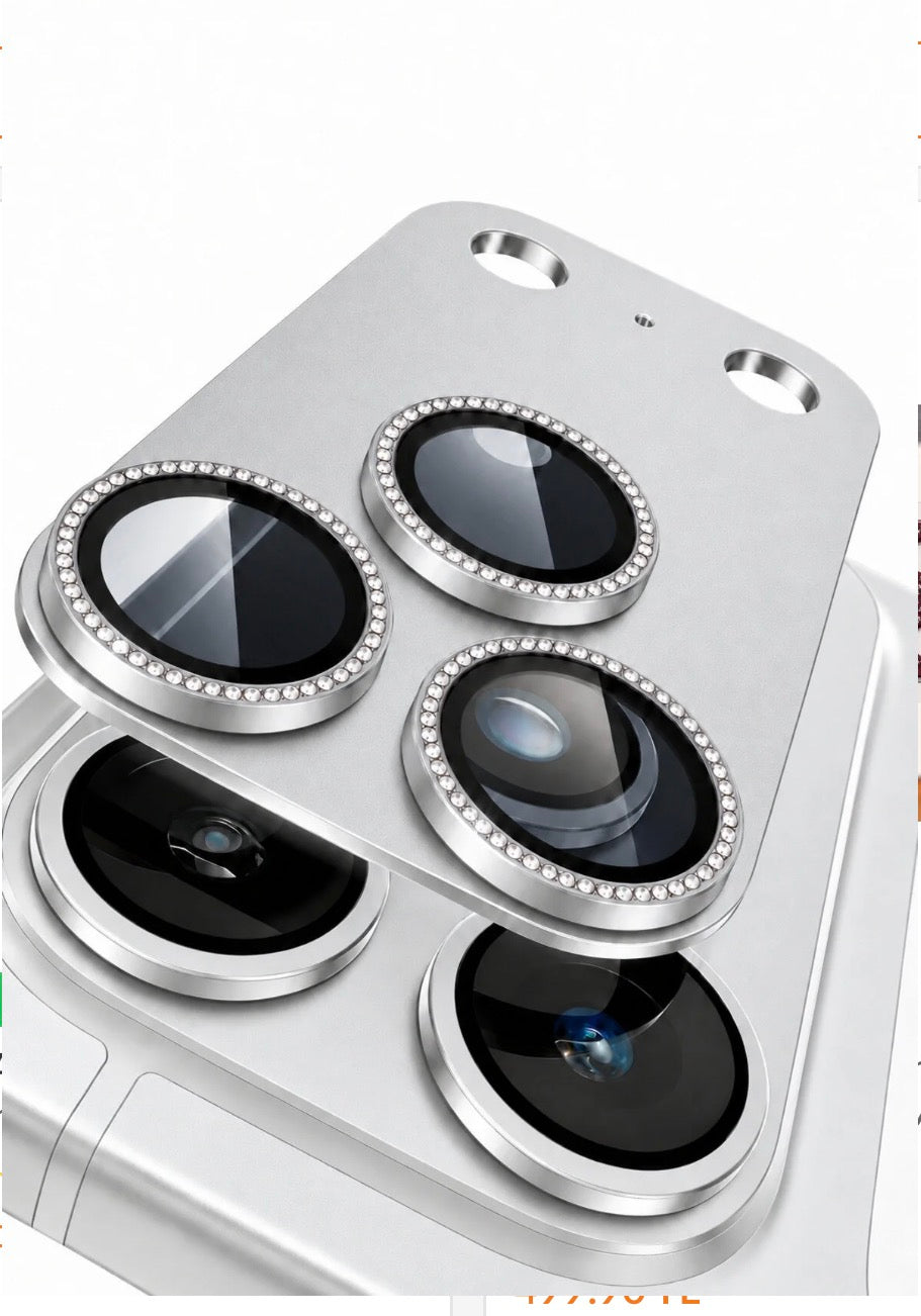 Taşlı kalıp lens koruyucu Gümüş