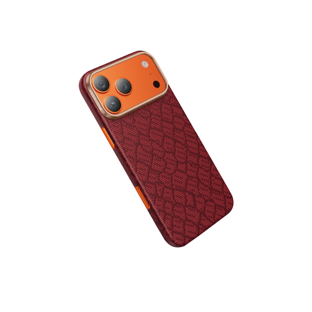 Keephone Drakon Aramid Magsafe Kapak - Kırmızı