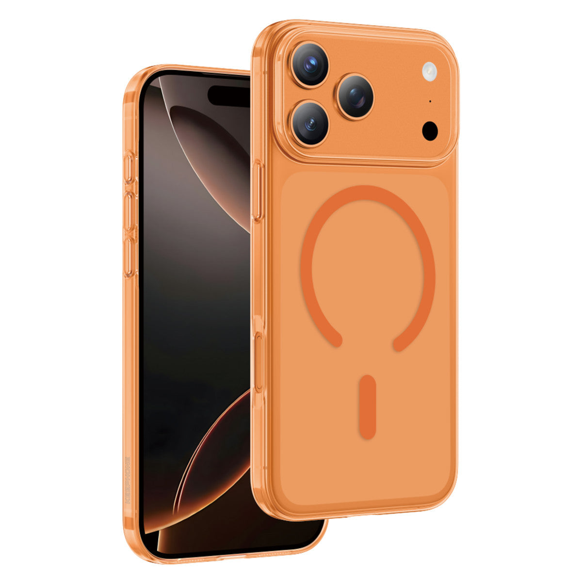 Keephone Apple iPhone X-Crystal Slim Magsafe Kılıf - Turuncu