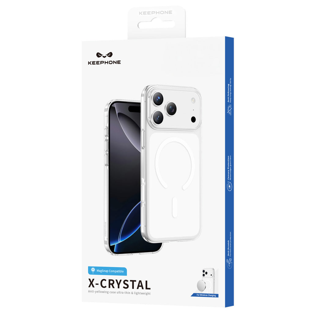 Keephone Apple iPhone X-Crystal Slim Magsafe Kılıf - Turuncu