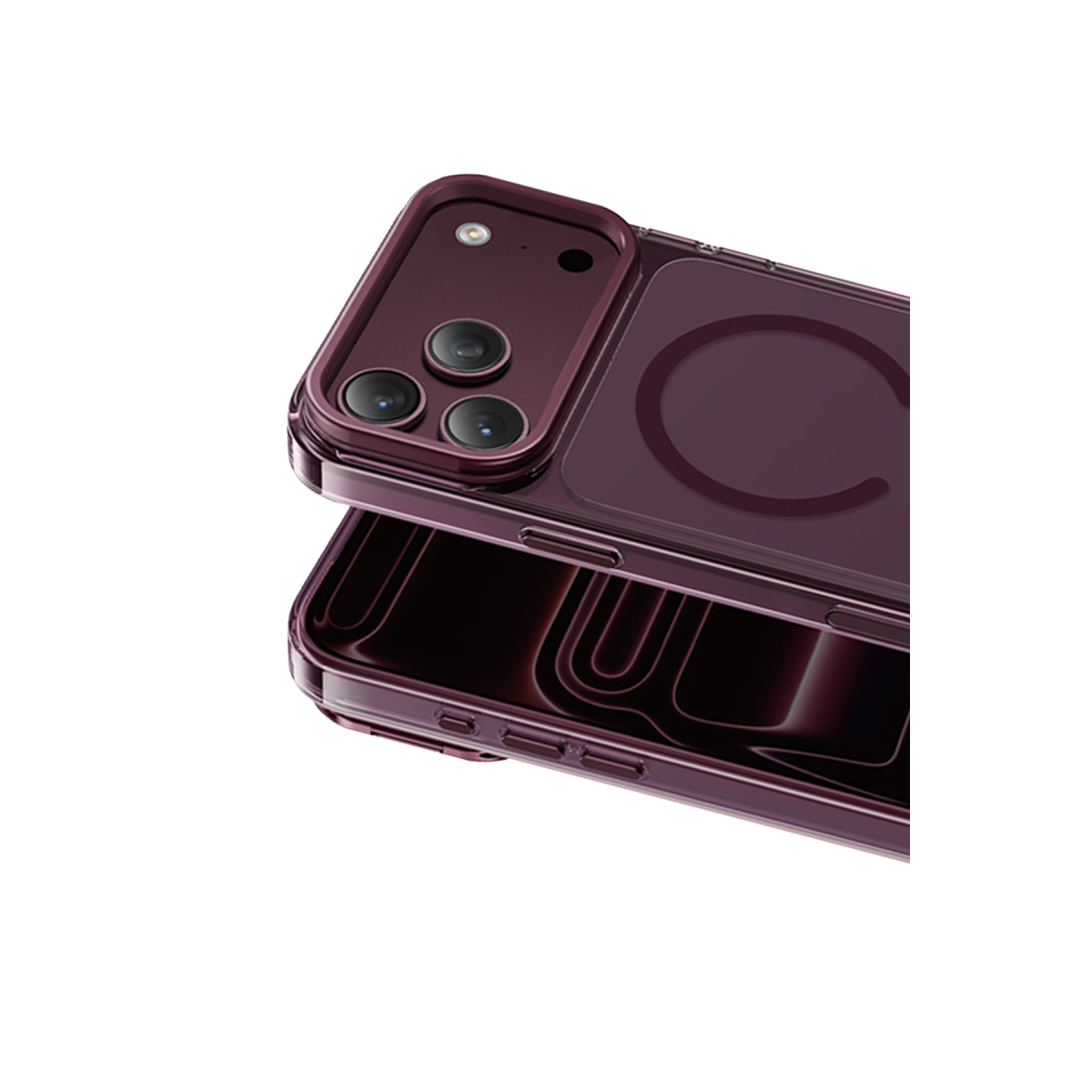 Keephone  Magicam Standlı Magsafe Kapak - Bordo