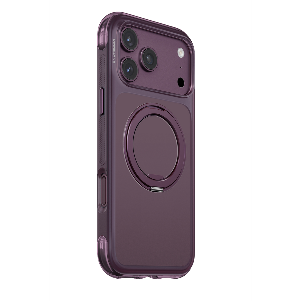Keephone Monica Airbag Pro Stantlı Magsafe Kapak - Bordo