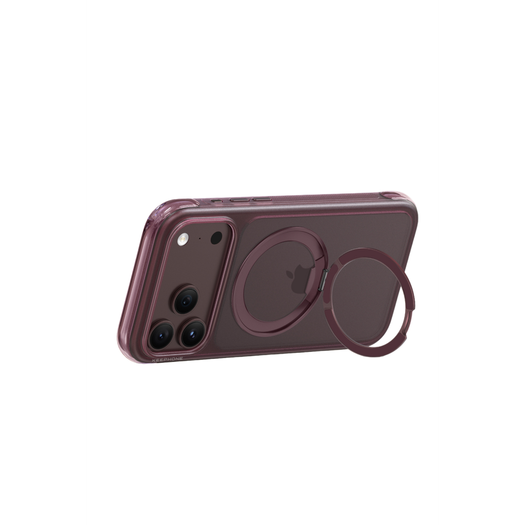 Keephone Monica Airbag Pro Stantlı Magsafe Kapak - Bordo