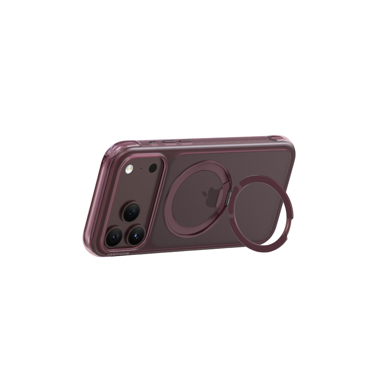 Keephone Monica Airbag Pro Stantlı Magsafe Kapak - Bordo