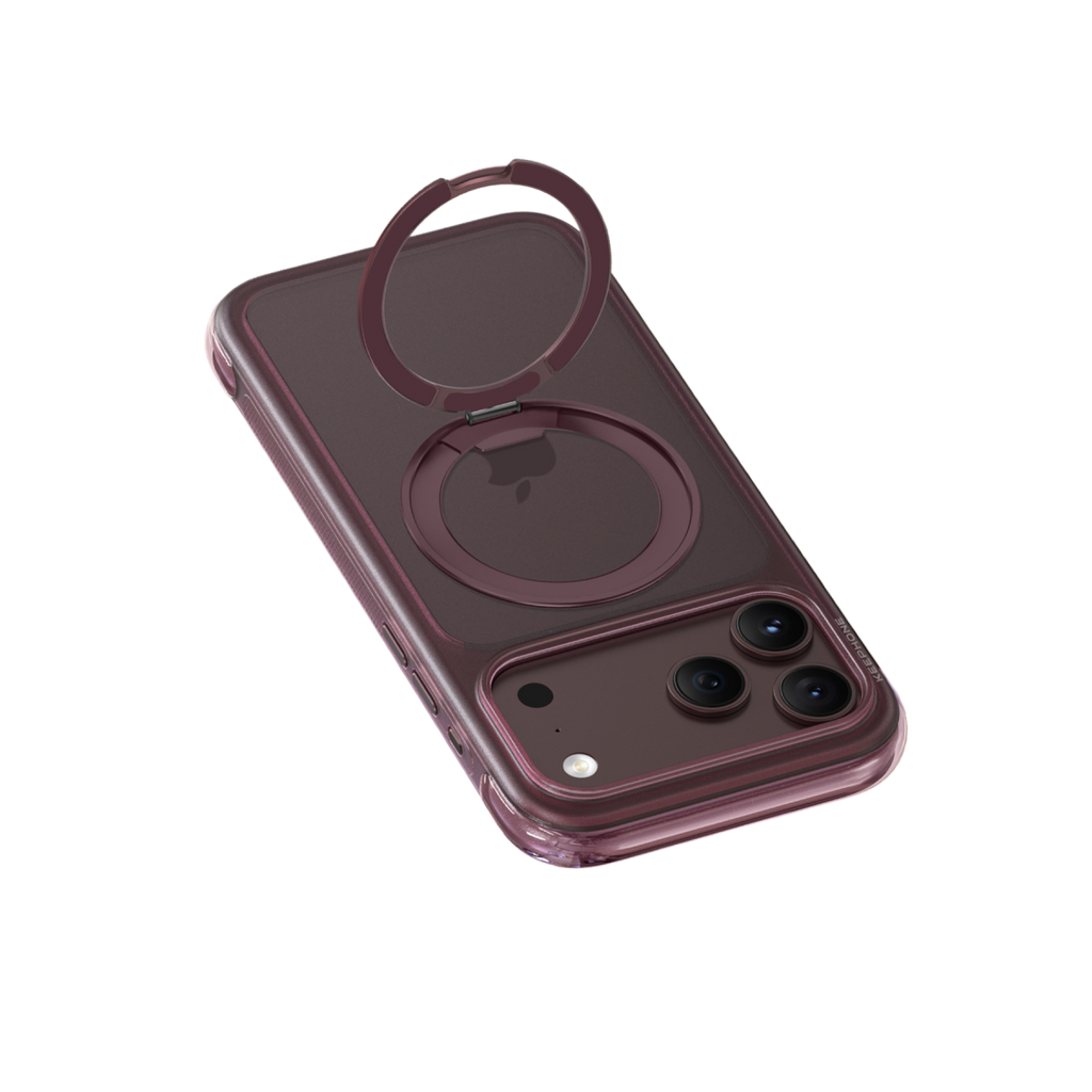 Keephone Monica Airbag Pro Stantlı Magsafe Kapak - Bordo