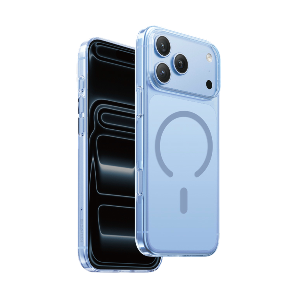 Keephone Apple iPhone X-Crystal Slim Magsafe Kılıf - Açık Mavi