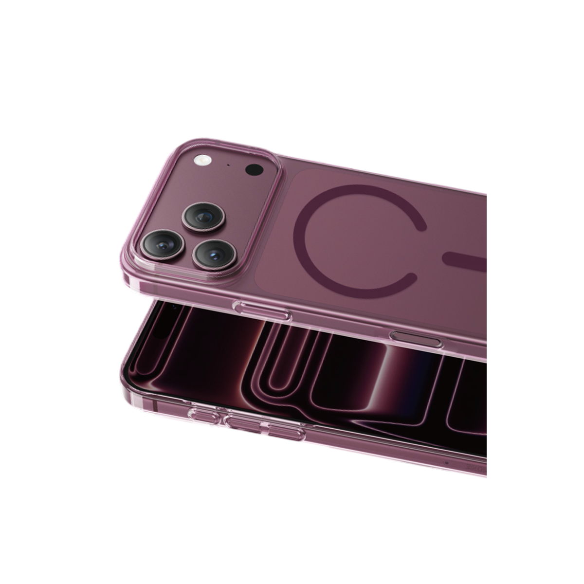 Keephone Apple iPhone X-Crystal Slim Magsafe Kılıf - Bordo